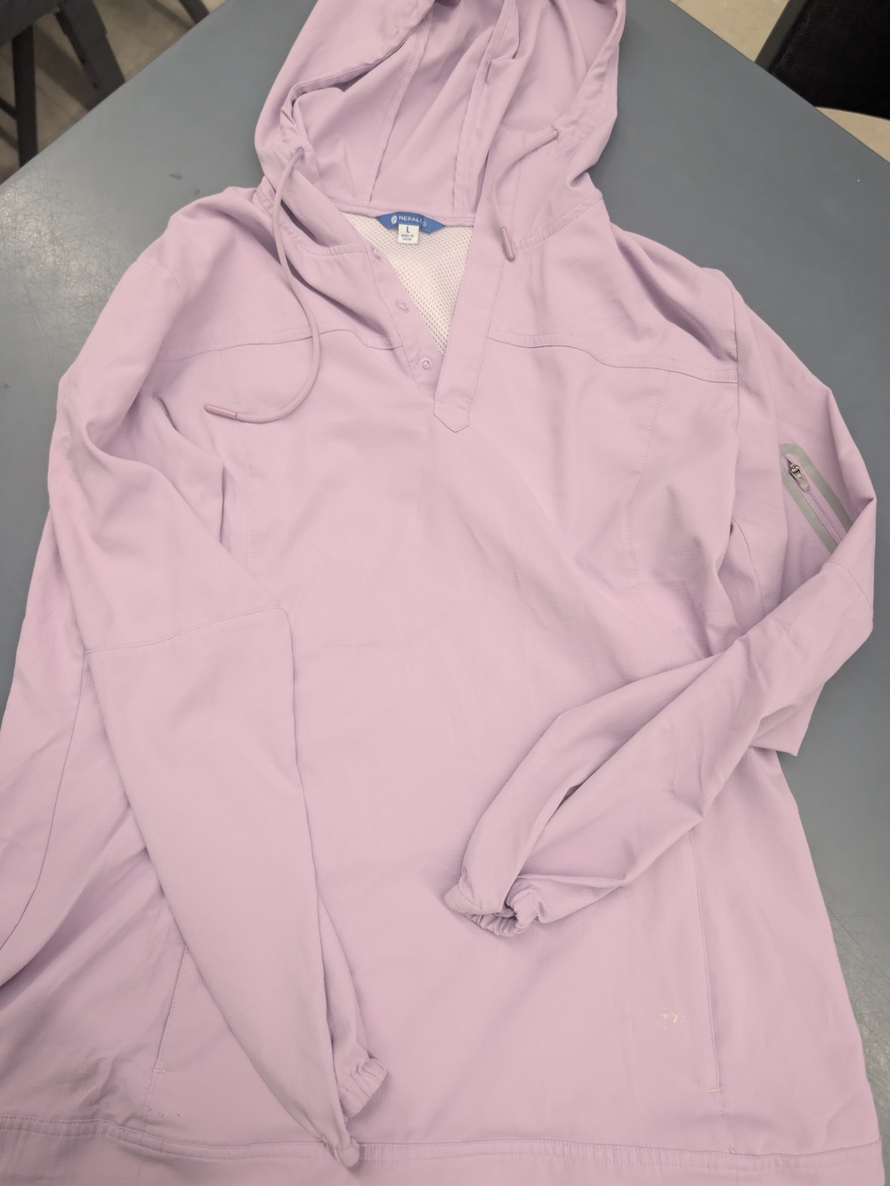 Nepallo Women's Sun Protection Lightweight Pullover Hoodie – Size L Lilac Color